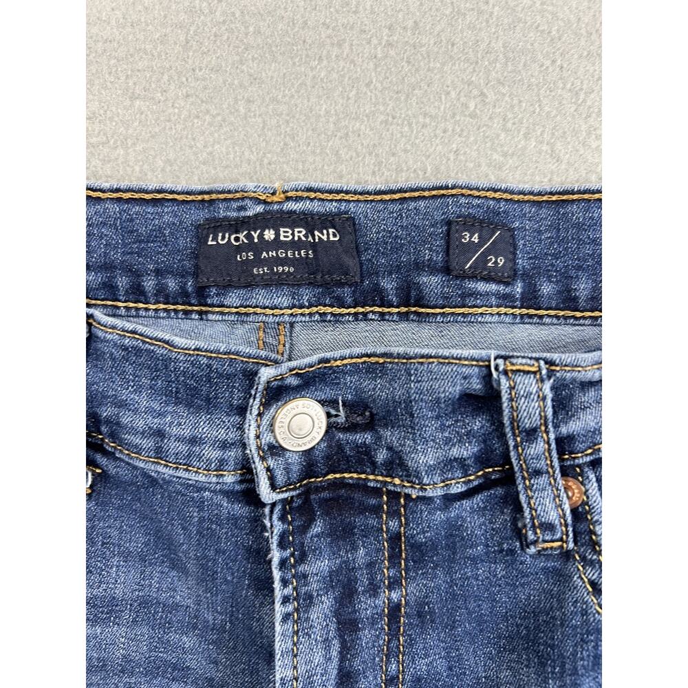 Lucky Brand 410 Athletic Straight Jeans 34/29 Dark Wash Blue Denim for Men